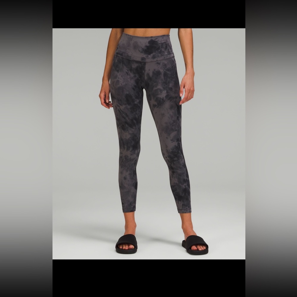 Lululemon align high rise 25”- diamond dye pitch grey graphite grey- size 4